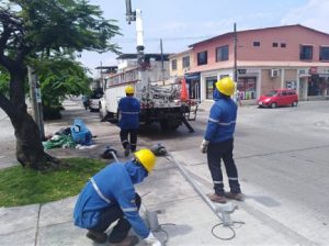 Se remodela red de alumbrado público en el norte de Guayaquil