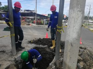 Redes subterráneas en subestación Las Palmas fortalecerán el servicio eléctrico en Esmeraldas