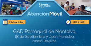 Atención móvil acercará servicios de CNEL EP a clientes de Montalvo, en Esmeraldas