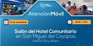 Atención móvil de CNEL EP llegará a San Miguel del Cayapas