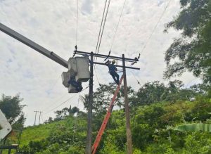 CNEL EP realizó mantenimiento preventivo y correctivo en el ramal trifásico Taracoa.
