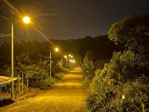 El Pedregal recibe obra de alumbrado público