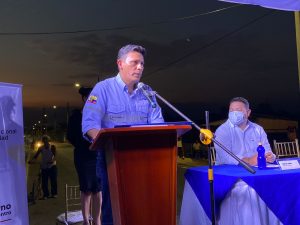 En el cantón Nobol, CNEL EP entregó 14 obras de iluminación LED